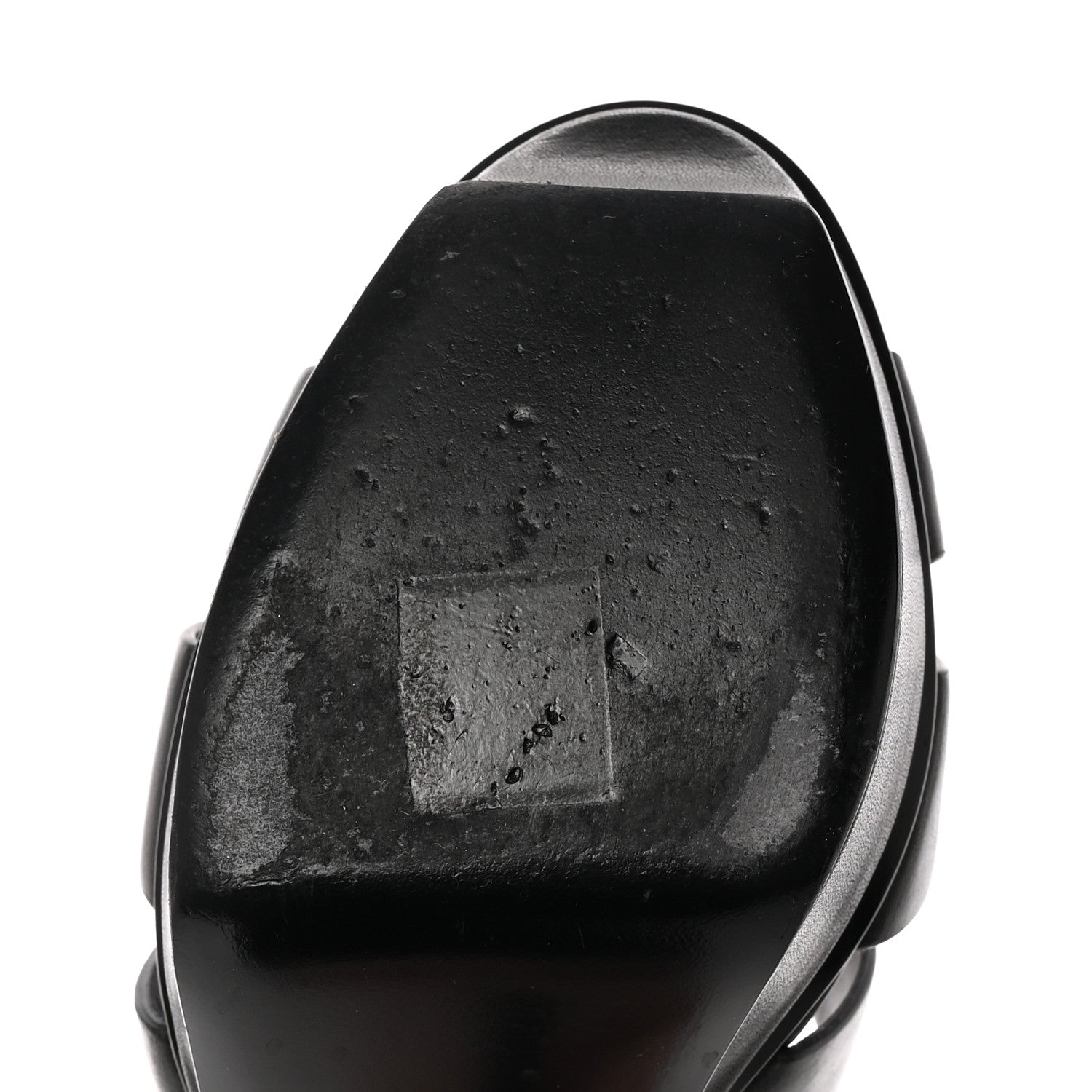 Saint Laurent Calfskin Tribute 75 Platform Sandals 40 Black 10 of 14