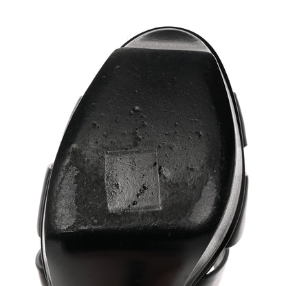 Saint Laurent Calfskin Tribute 75 Platform Sandals 40 Black 10 of 14