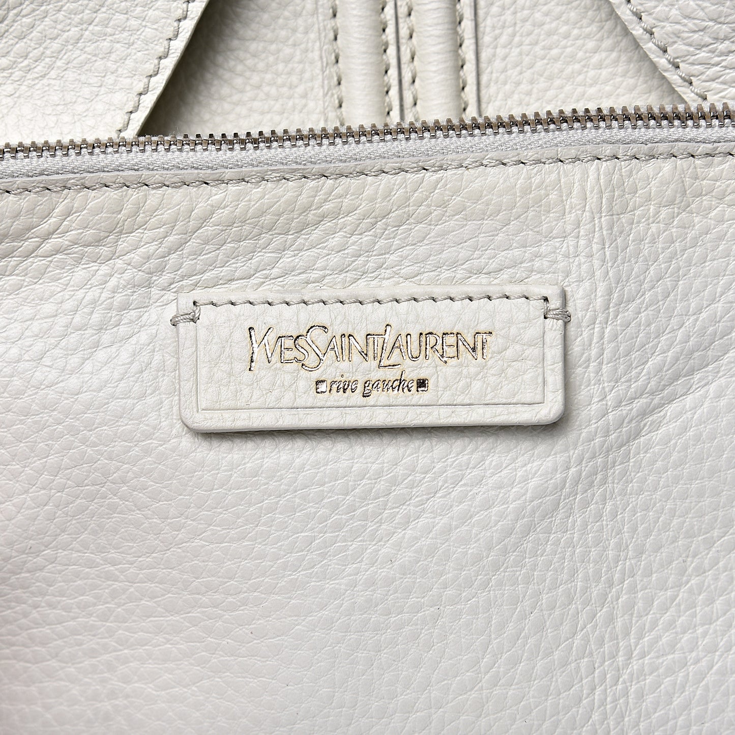 Calfskin Large Y Bow Tote White