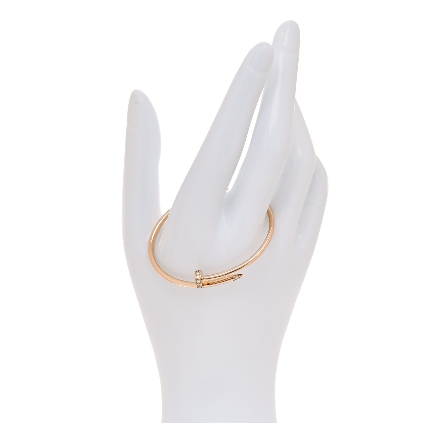 18K Pink Gold Diamond Small Juste Un Clou Bracelet 14