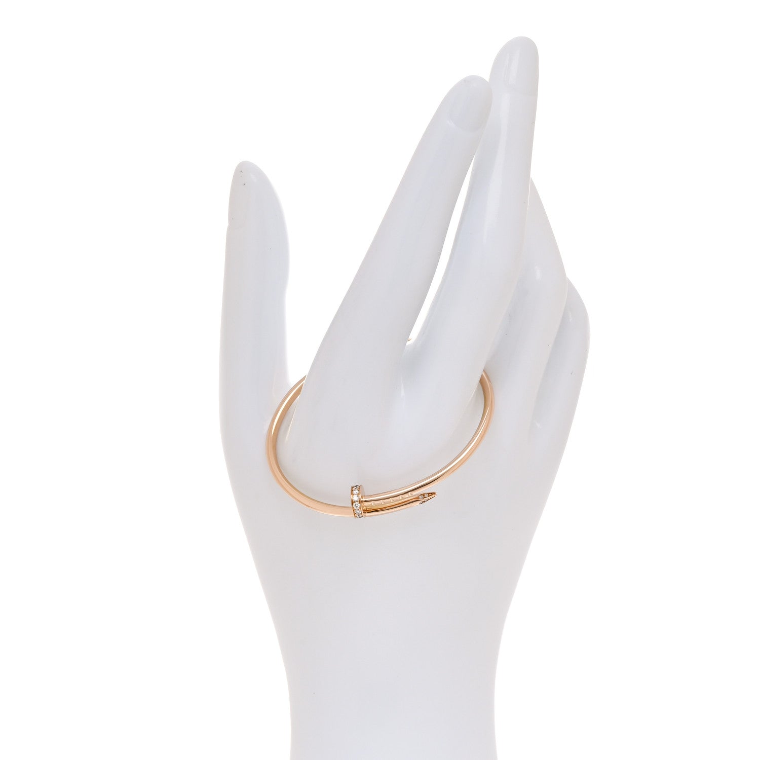 Cartier 18K Pink Gold Diamond Small Juste Un Clou Bracelet 14 2 of 6
