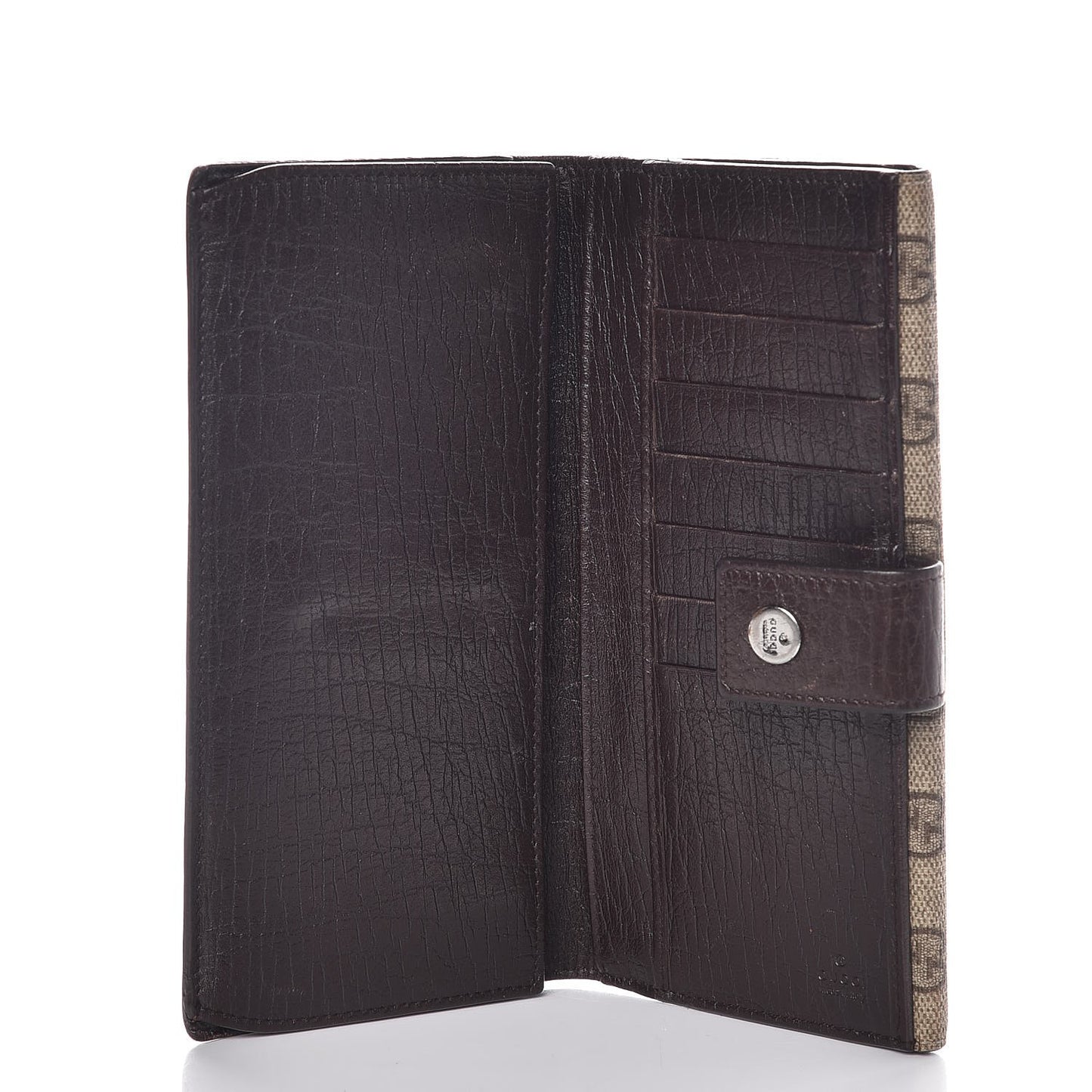 GG Plus Monogram Ladies GG Continental Wallet Beige Ebony Cocoa