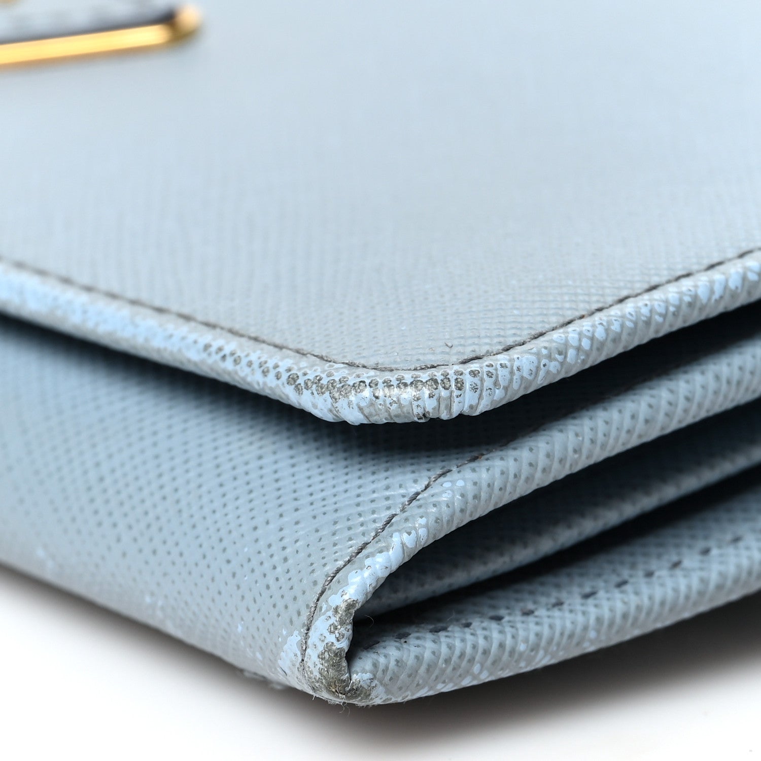Prada Saffiano Triangle Continental Flap Wallet Astrale 9 of 13