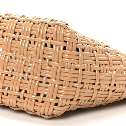 Balenciaga Varnished Faux Calfskin Braided XS Bistro Basket Beige 9 of 9