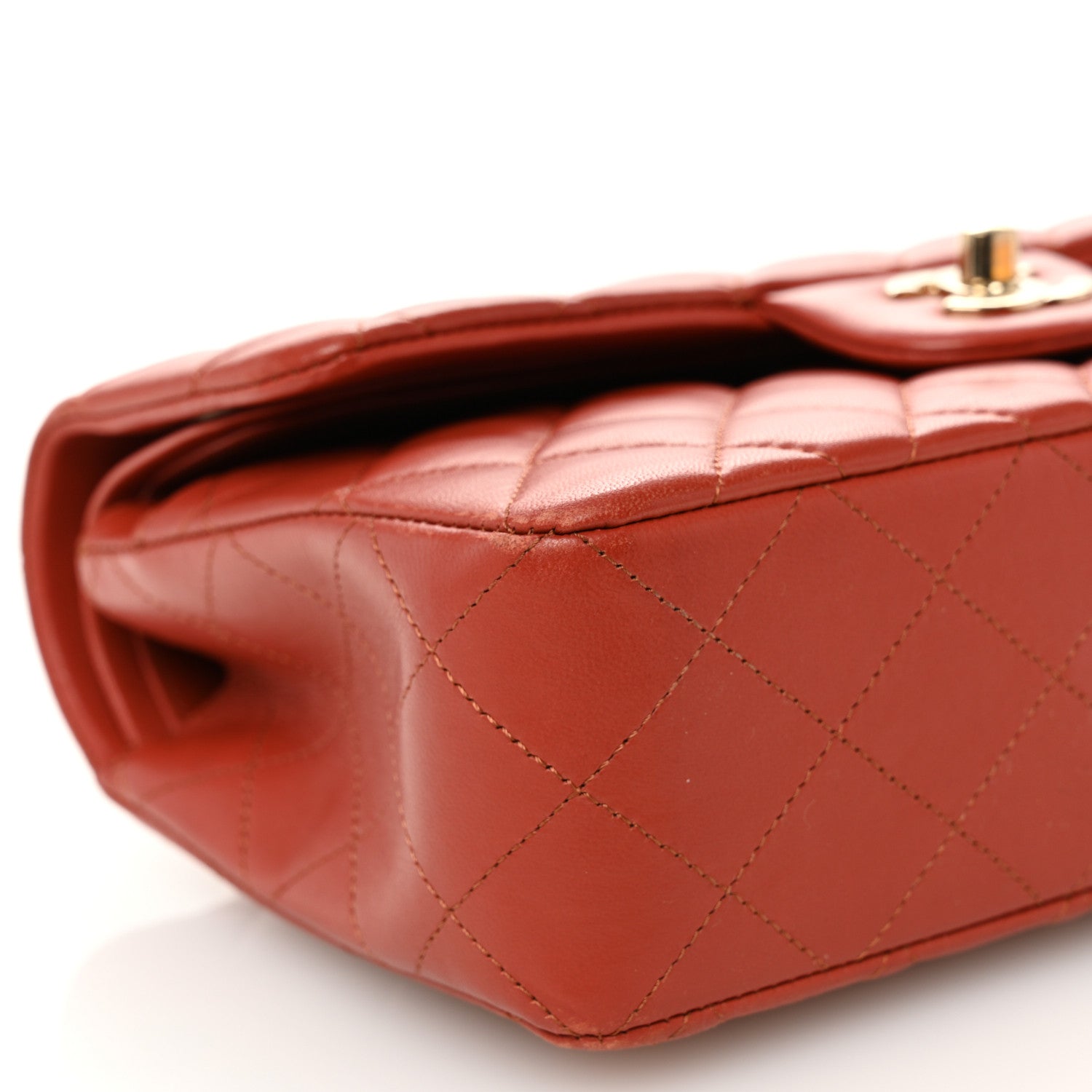 Chanel Lambskin Quilted Small Double Flap Brown 9 of 11