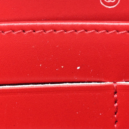Chanel Glazed Calfskin Quilted Small Coco Boy Zip Around Wallet Red 9 of 9