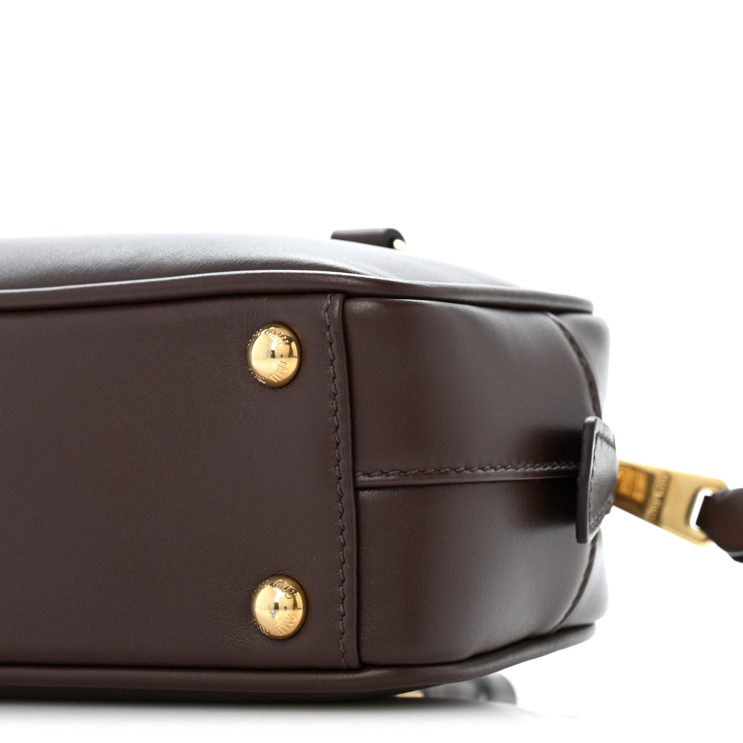 Miu Miu Calfskin Mini Arcadie Top Handle Bag Briarwood 9 of 11