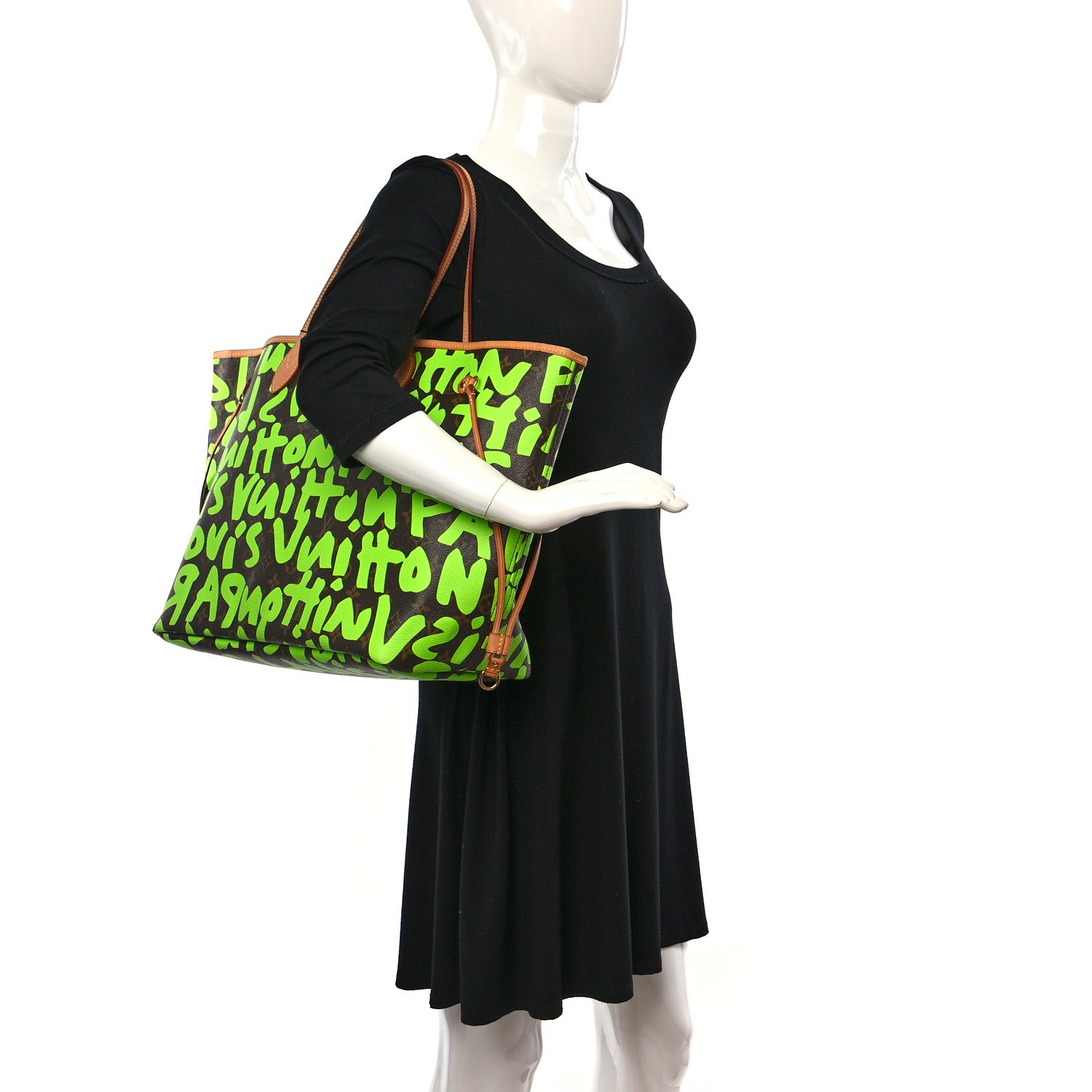 Louis Vuitton Monogram Graffiti Neverfull GM Green 2 of 8