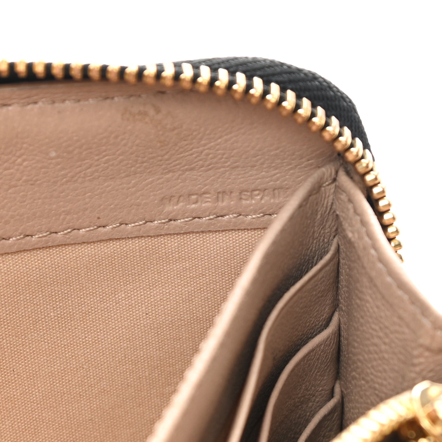 Grained Calfskin Marcie Long Zip Around Wallet Black
