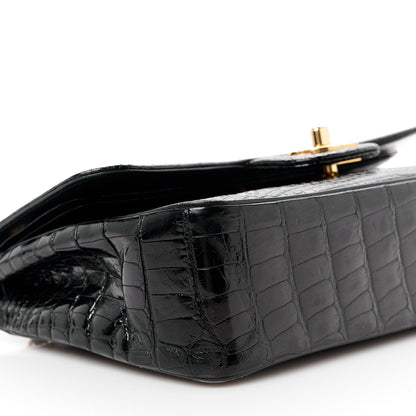 Chanel Alligator Small Double Flap Black 10 of 11