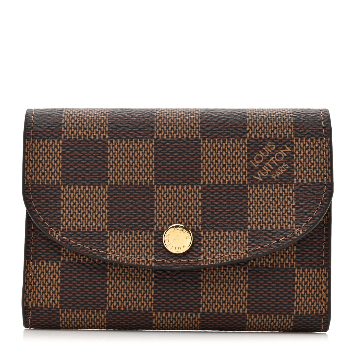 Damier Ebene Rosalie Coin Purse Rose Ballerine