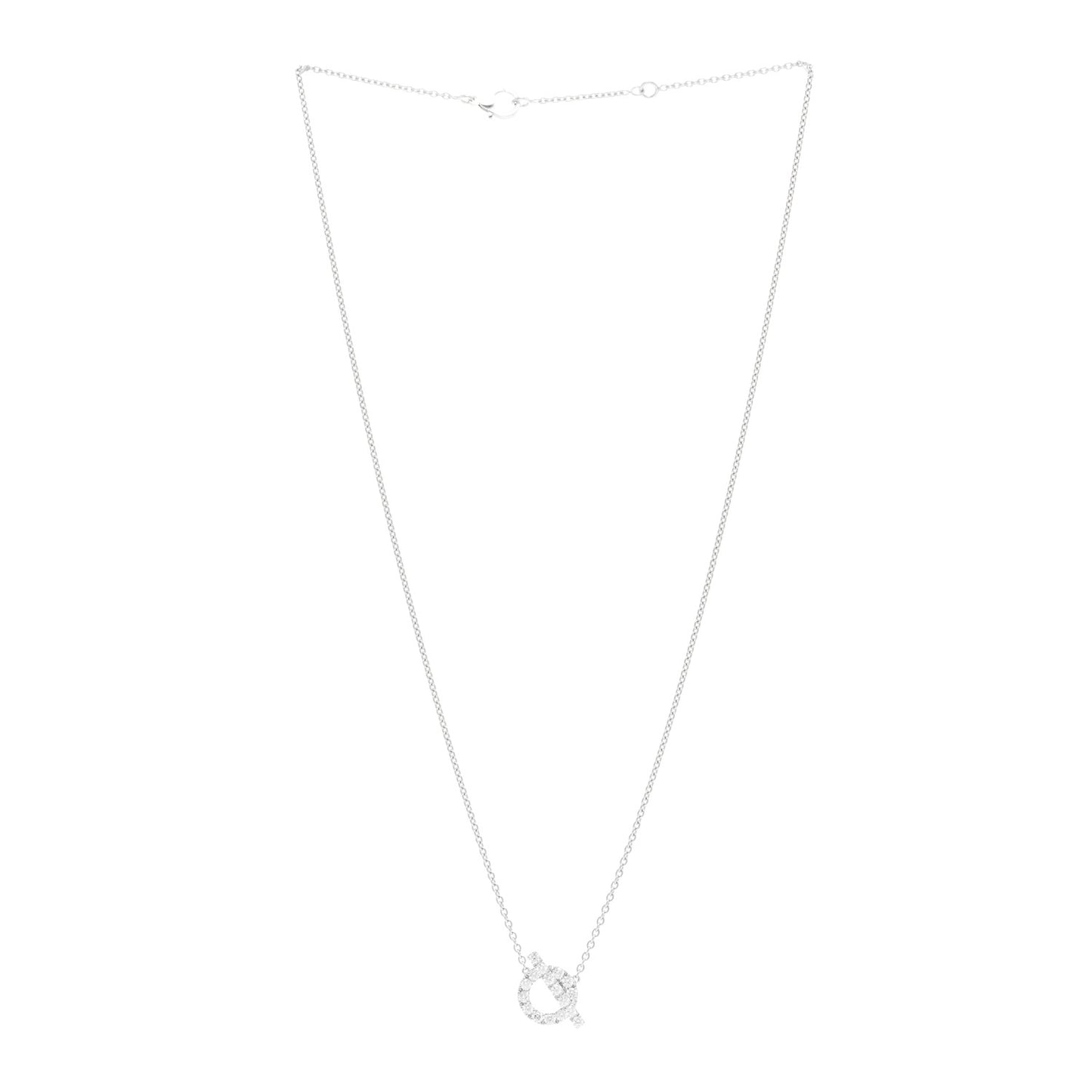 18K White Gold Diamond Finesse Pendant Necklace