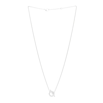 Hermes 18K White Gold Diamond Finesse Pendant Necklace 3 of 6