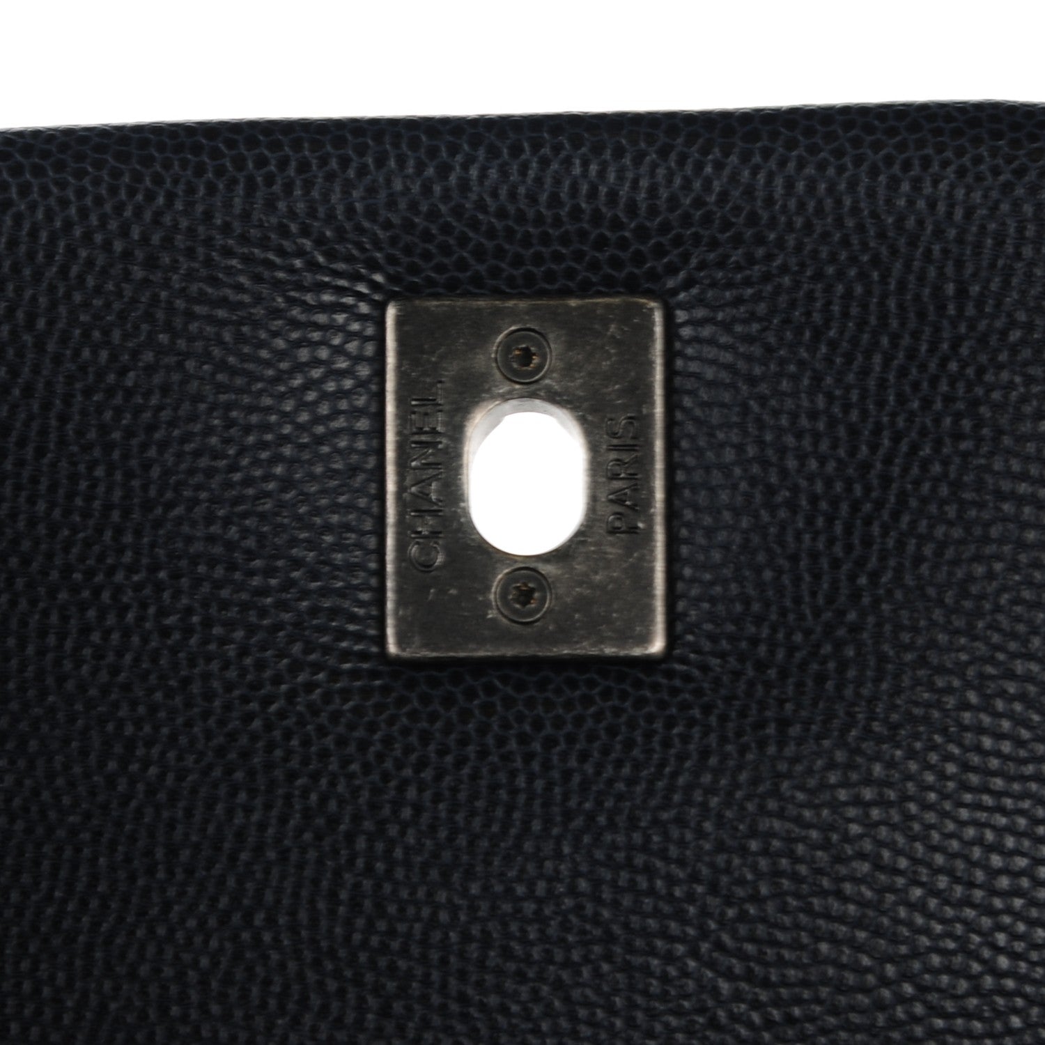 Chanel Caviar Quilted Large Coco Handle Flap Navy Blue 8 of 8