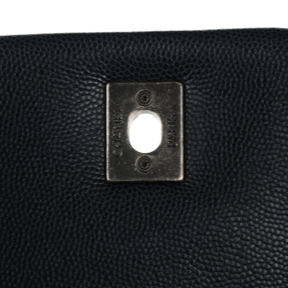 Chanel Caviar Quilted Large Coco Handle Flap Navy Blue 8 of 8
