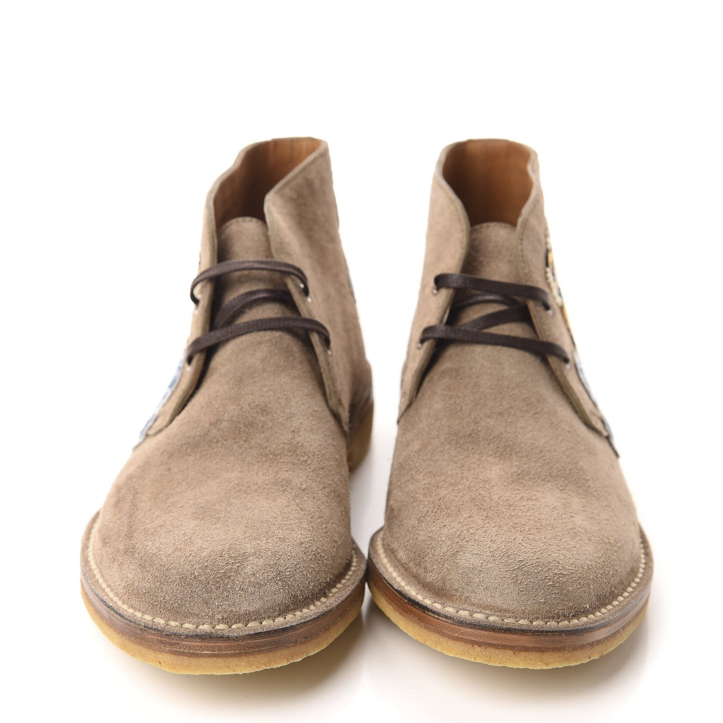 Suede Tiger Graphic Mens Chukka Ankle Boots 10 Slate