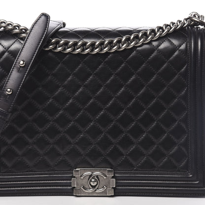 Chanel Lambskin Quilted Large Boy Flap Black 12 of 12
