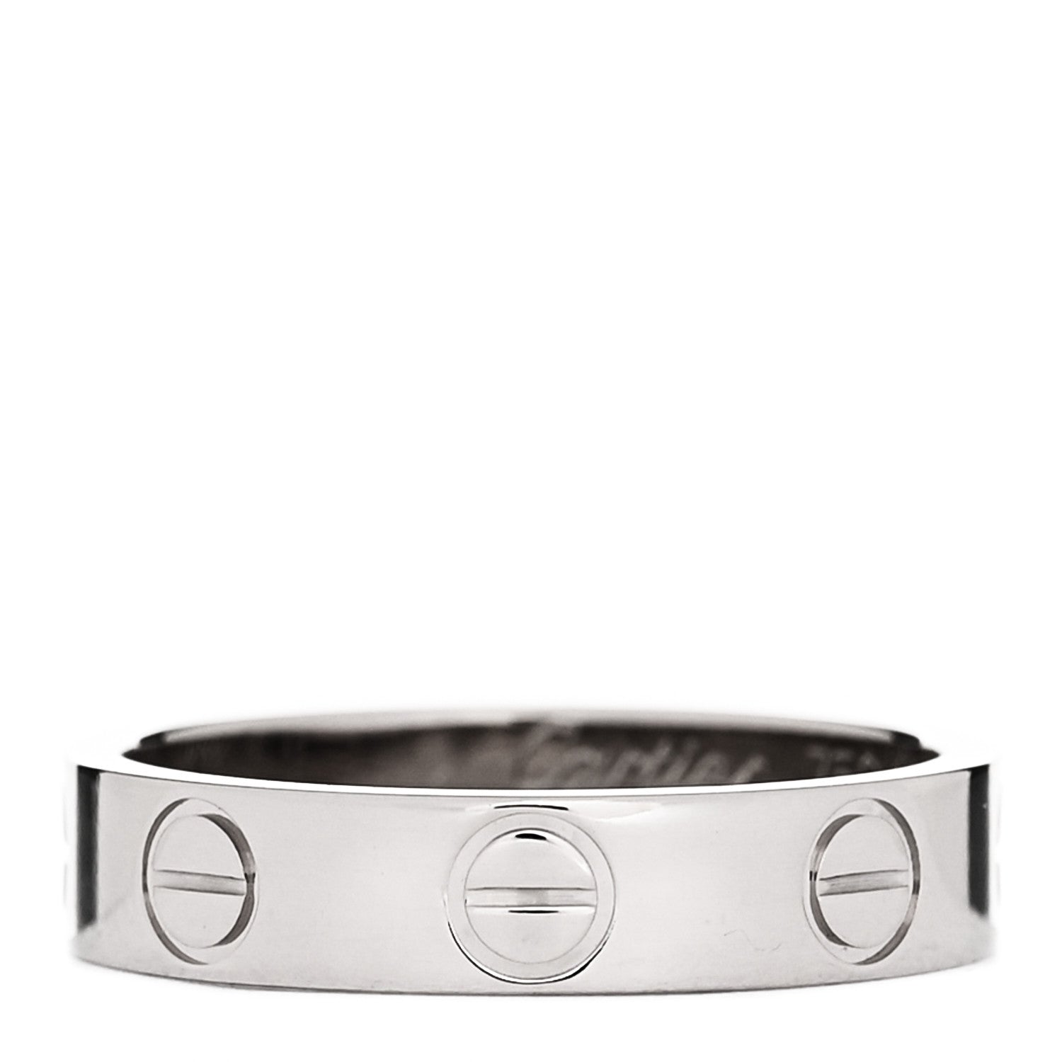 Cartier 18K White Gold 3.5mm LOVE Wedding Band Ring 45 3.25 1 of 4