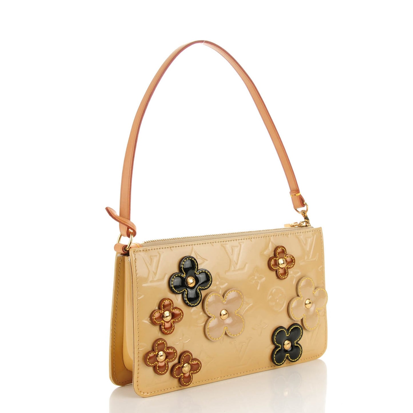 Vernis Lexington Fleurs Pochette Beige