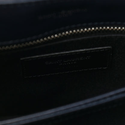 Saint Laurent Calfskin Y Quilted Monogram Toy Loulou Crossbody Bag Black 7 of 9