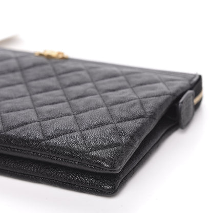 Chanel Caviar Quilted Small Zipped Boy Pouch Black 9 of 10