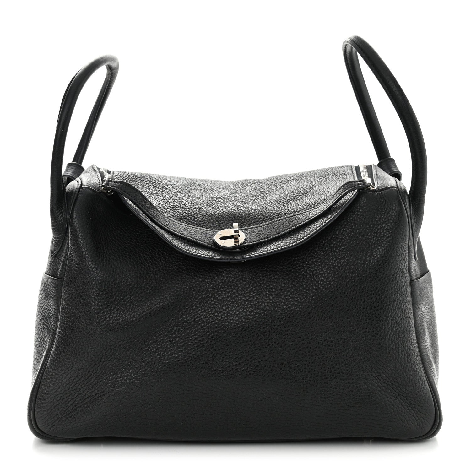 Hermes Taurillon Clemence Lindy 34 Black 1 of 12