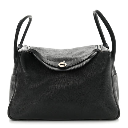 Hermes Taurillon Clemence Lindy 34 Black 1 of 12