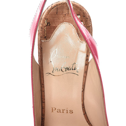 Christian Louboutin Patent Cork Marpoil Wedges 38 Pink 9 of 12