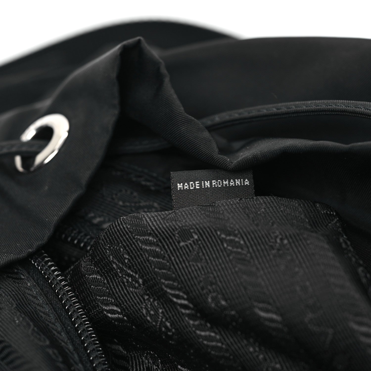 Prada Tessuto Nylon Saffiano Vela Backpack Black 7 of 14