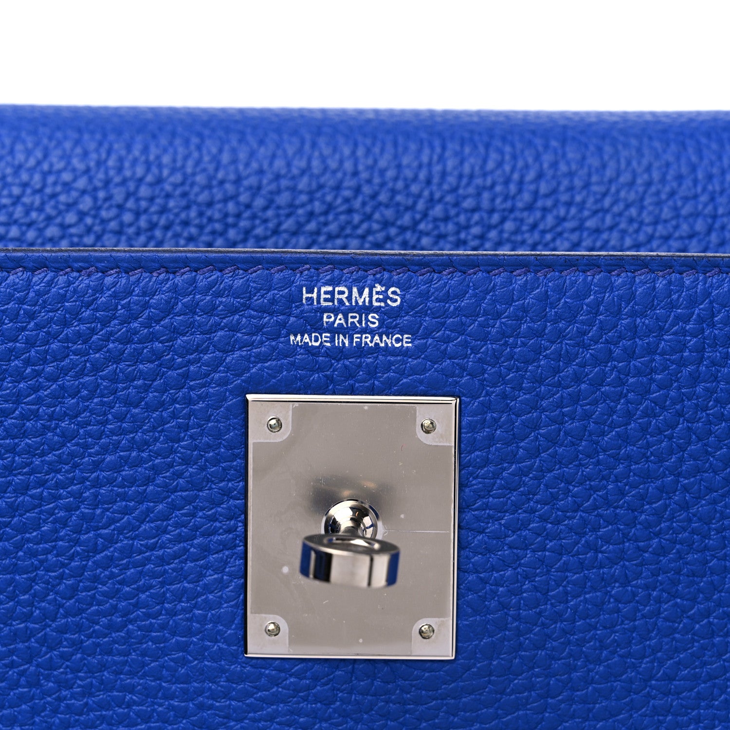 Hermes Togo Kelly Retourne 28 Bleu Royal 6 of 9
