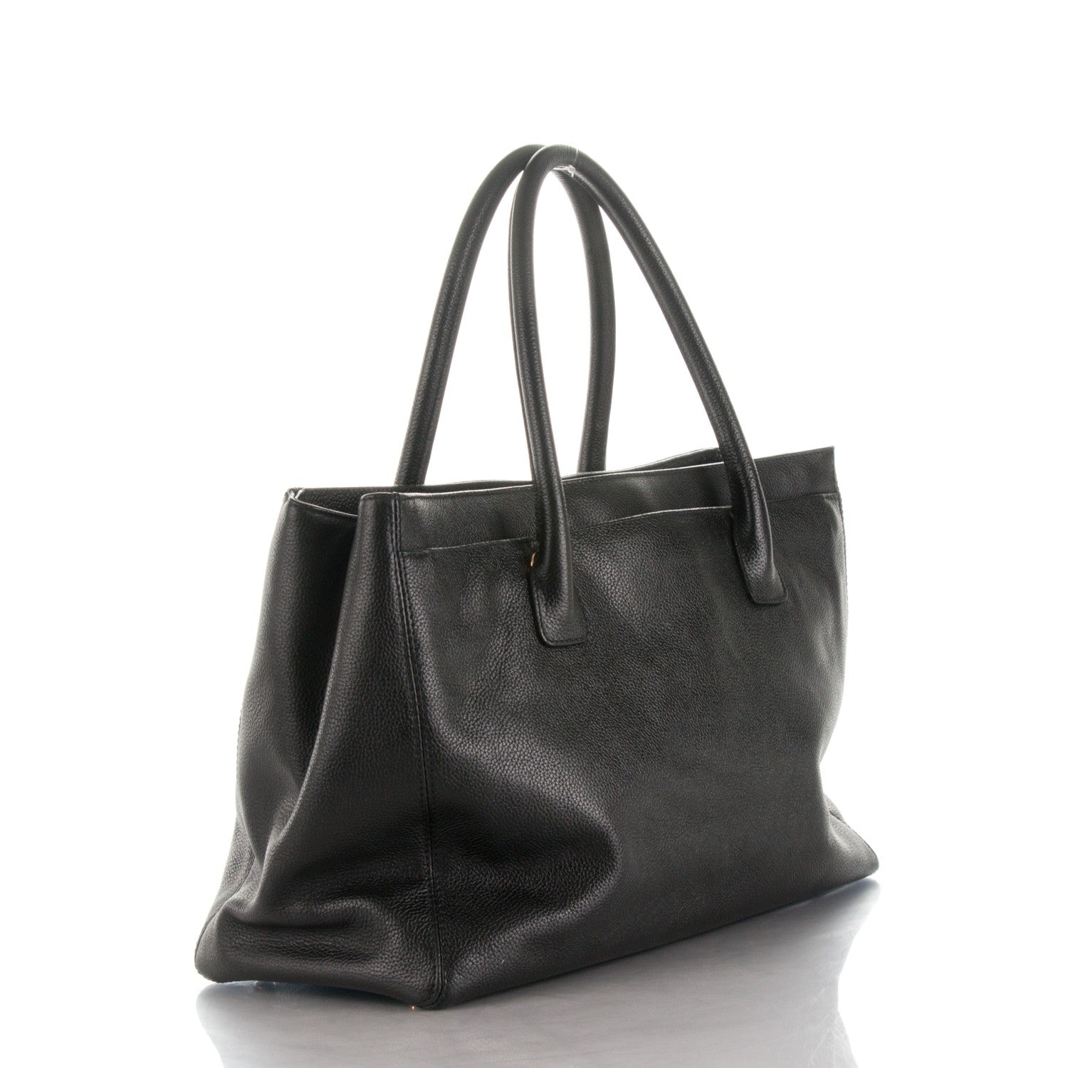 Chanel Calfskin Cerf Executive Shopper Tote Black 4 of 8