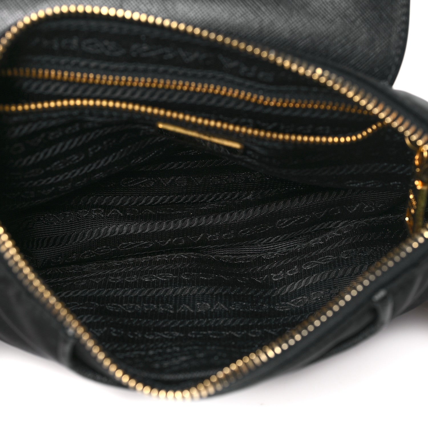 Prada Tessuto Nylon Saffiano Crossbody Bag Black 5 of 10