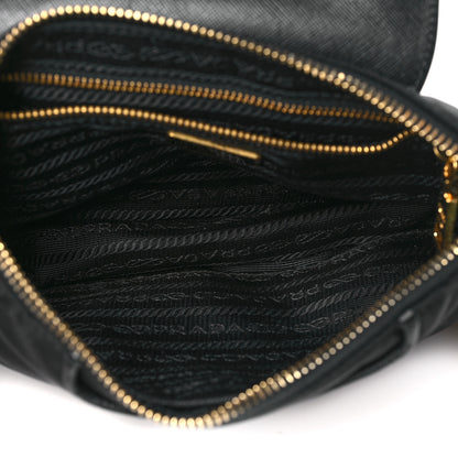 Prada Tessuto Nylon Saffiano Crossbody Bag Black 5 of 10