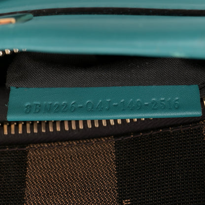 Fendi Vitello Morgan Fabric Jacquard Pequin Medium Peekaboo Iconic Satchel Lago Tobacco Black 7 of 15