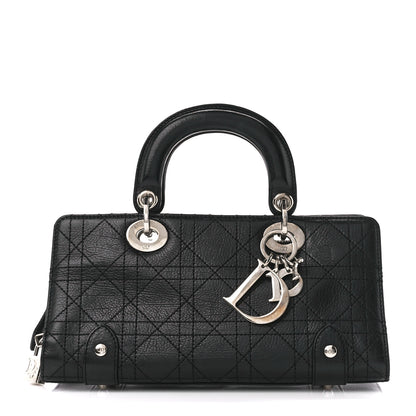 Christian Dior Calfskin Cannage Stitched Small East West Lady Dior Black 1 of 11
