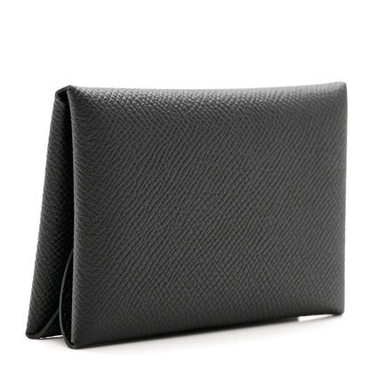 Hermes Epsom Calvi Duo Card Case Black 3 of 7