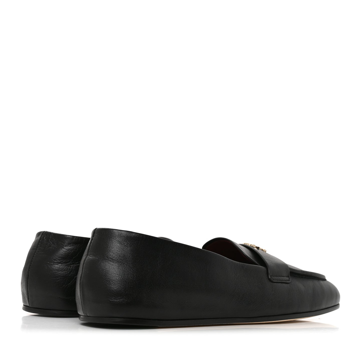 Goatskin CC Mocassin Loafers 38.5 Black