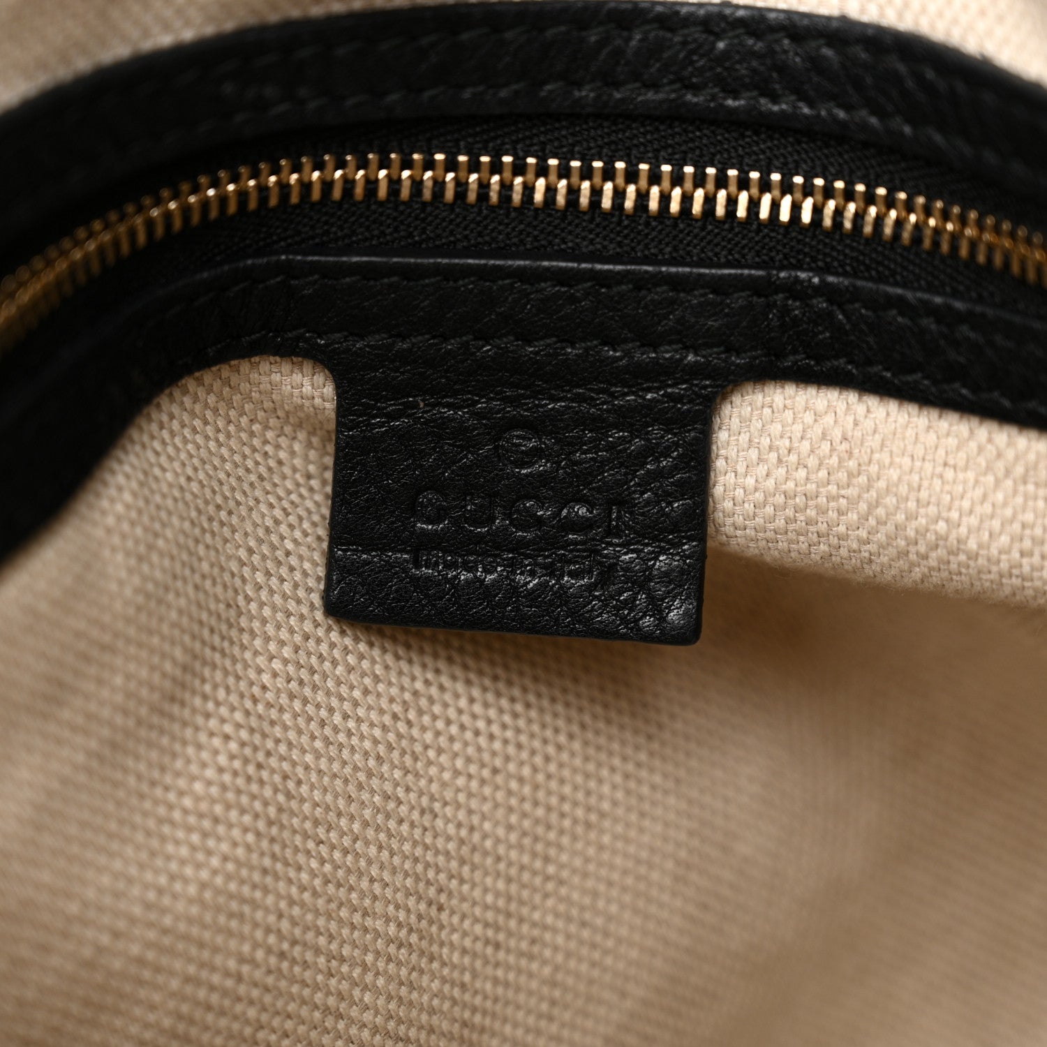 Gucci Pebbled Calfskin Medium Soho Chain Shoulder Bag Black 6 of 14