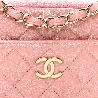 Chanel Iridescent Caviar Quilted Small Timeless Camera Case Pink 8 of 10