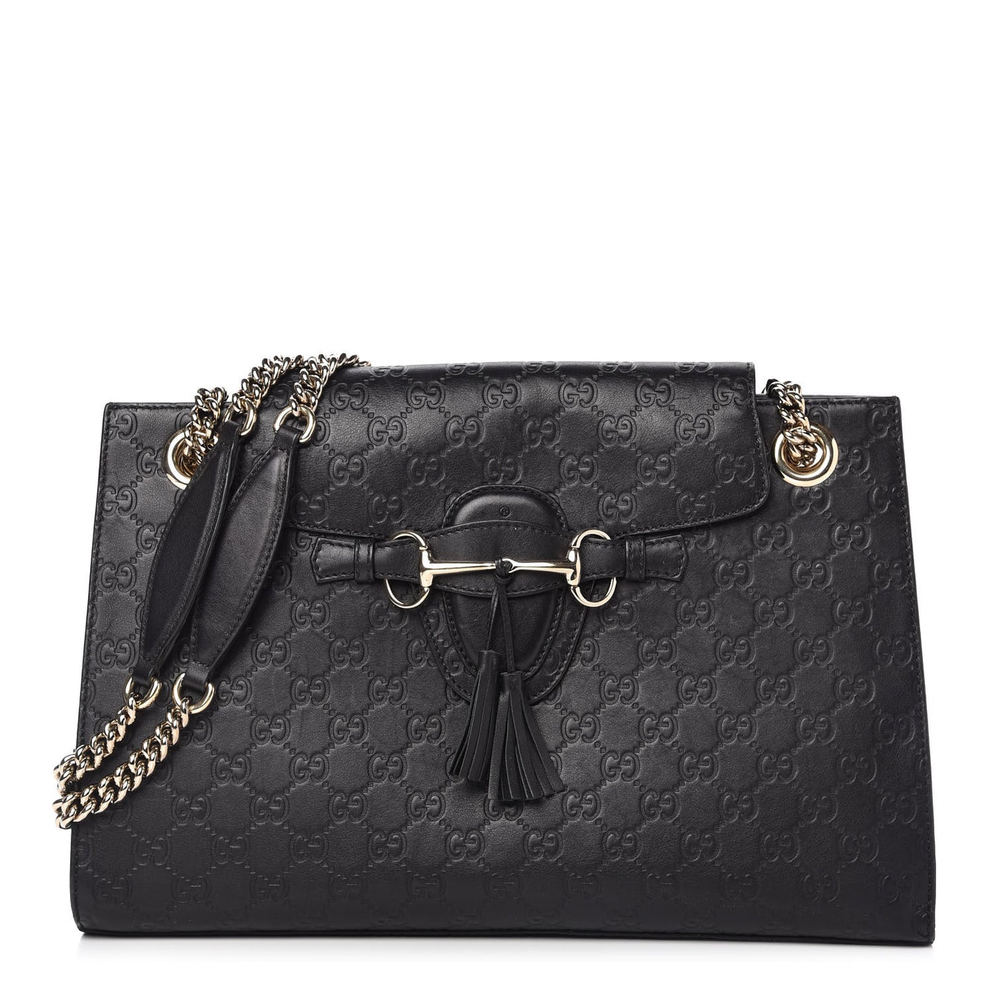 Guccissima Large Emily Chain Shoulder Bag Black