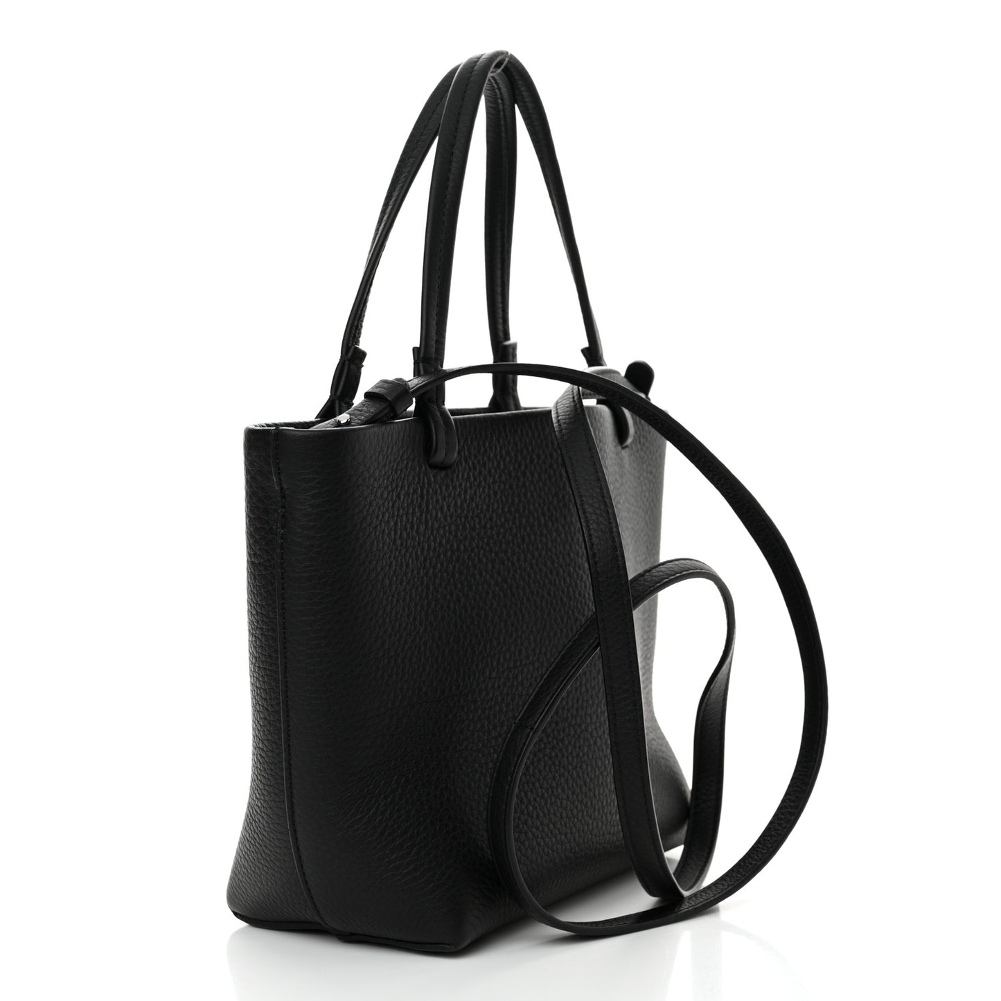Grained Calfskin Small Park Tote Black