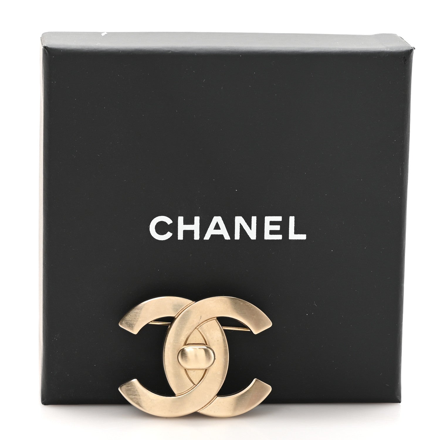 Chanel Metal CC Turn Lock Brooch Gold 4 of 4