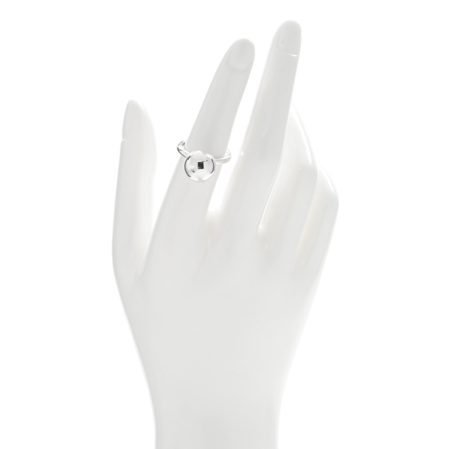 Tiffany Sterling Silver 12mm Hardwear Ball Ring 53 6.5 3 of 4