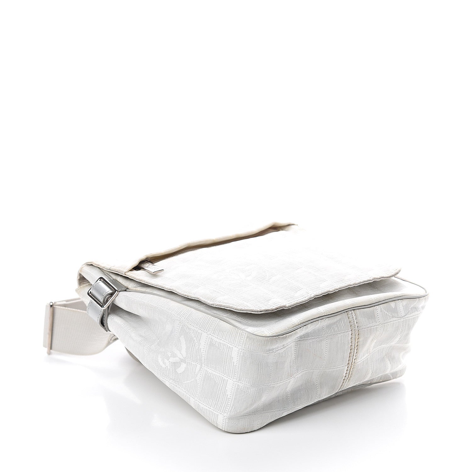 Chanel Nylon Travel Crossbody Messenger White 3 of 10