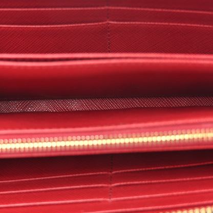 Prada X UNIVERSAL STUDIOS Saffiano Frankenstein Rose Zip Around Wallet Lacca 5 of 9
