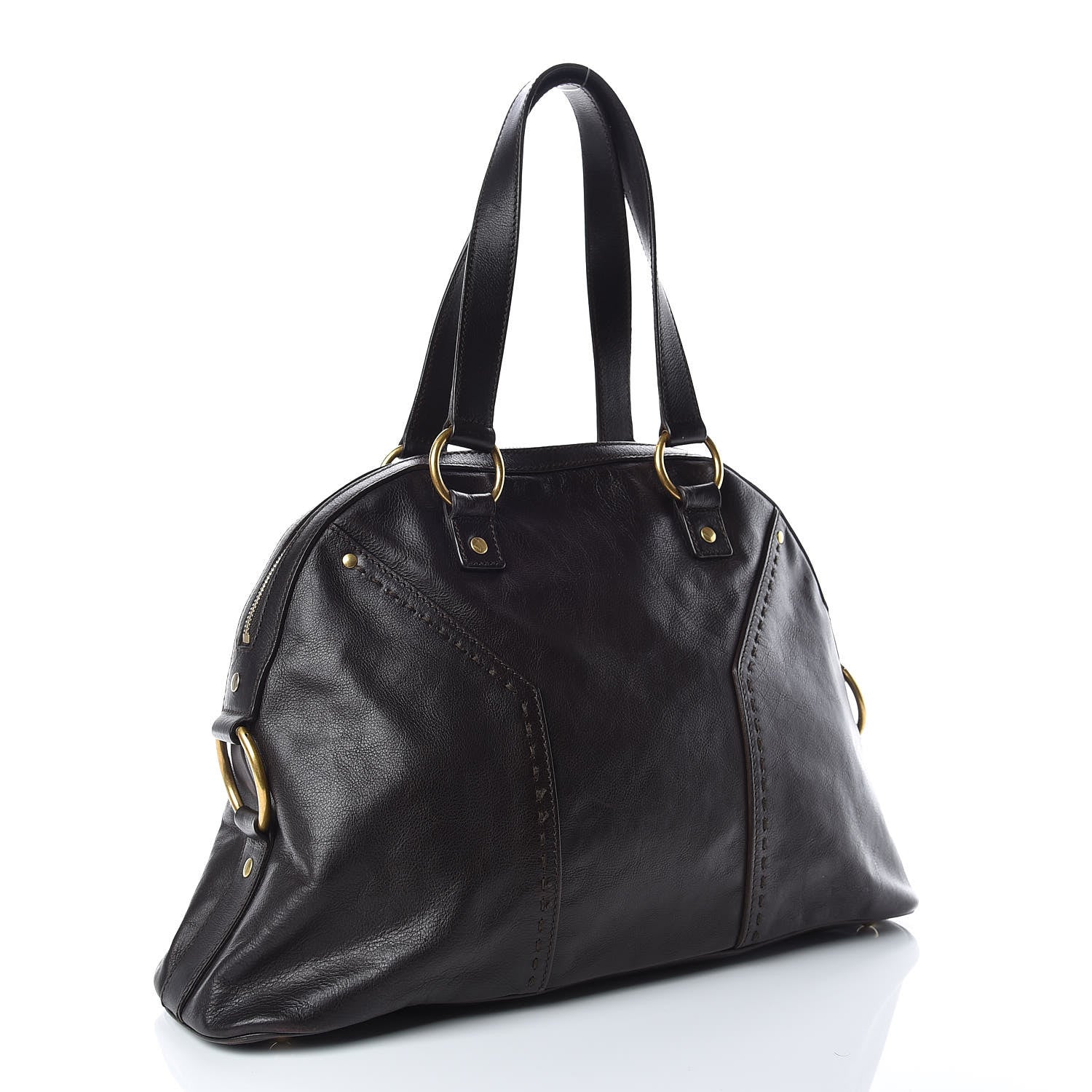 Saint Laurent Calfskin Large Muse Dark Brown 3 of 19
