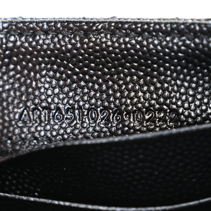 Saint Laurent Grain De Poudre Textured Mixed Matelasse Triquilt Small Monogram Envelope Wallet Black 7 of 7