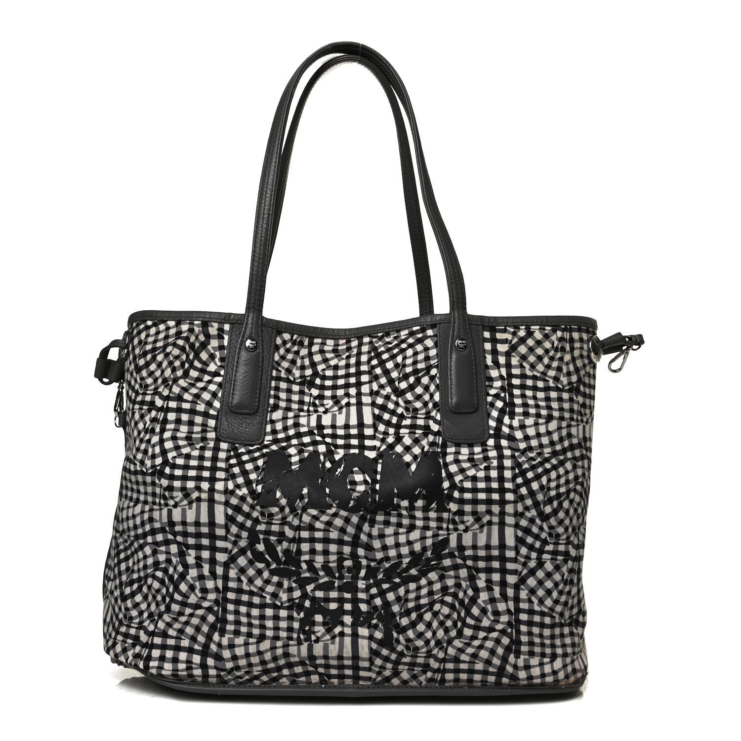 MCM Visetos Medium Liz Reversible Shopper Tote Phantom Grey 14 of 22