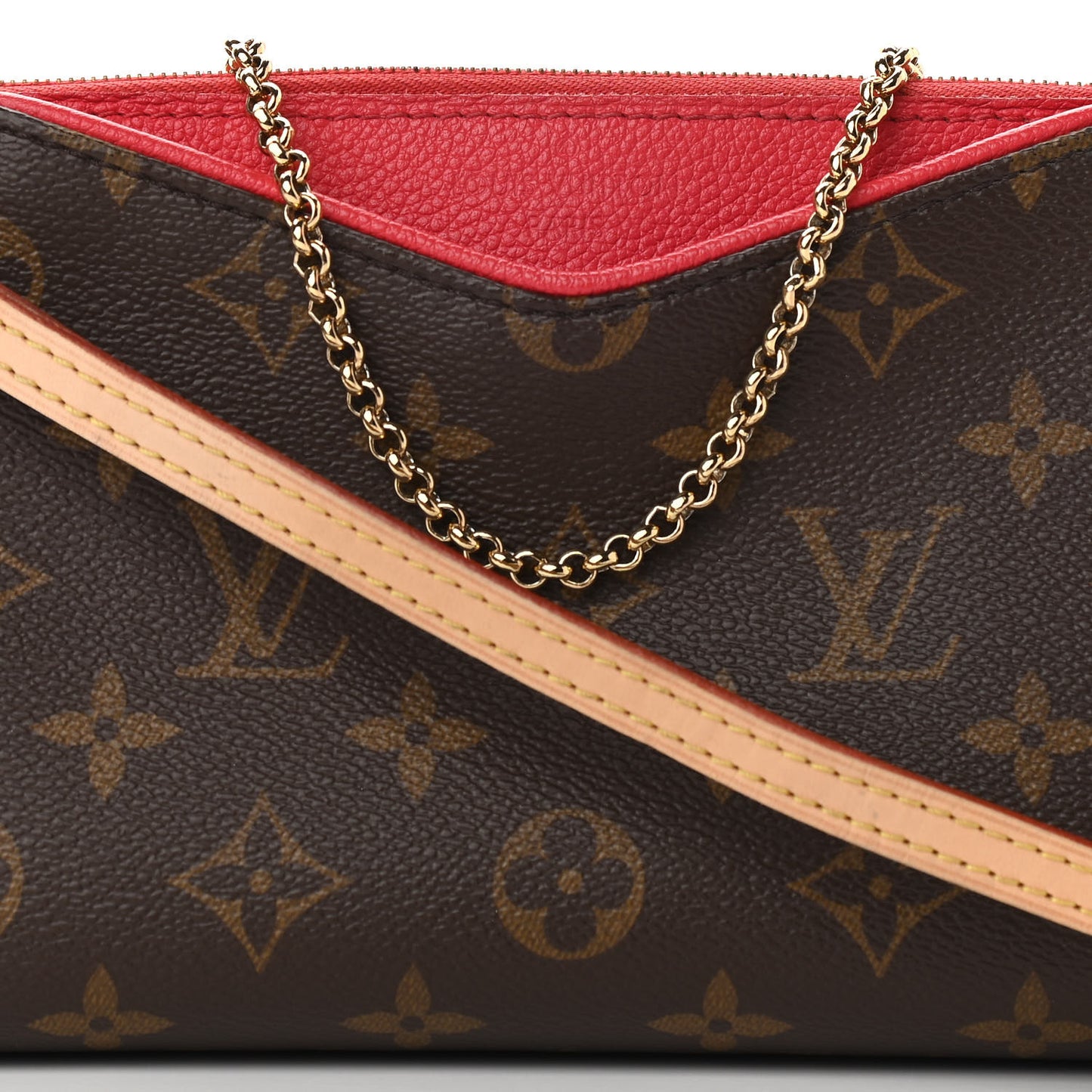 Monogram Pallas Clutch Cherry