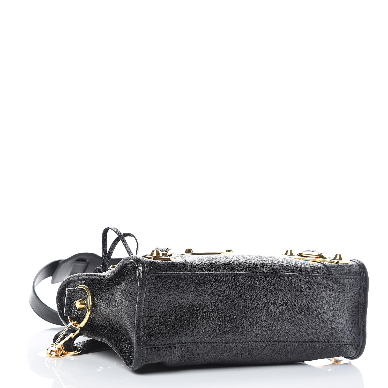 Balenciaga Chevre Gold Metallic Edge Hardware Mini City Black 4 of 9